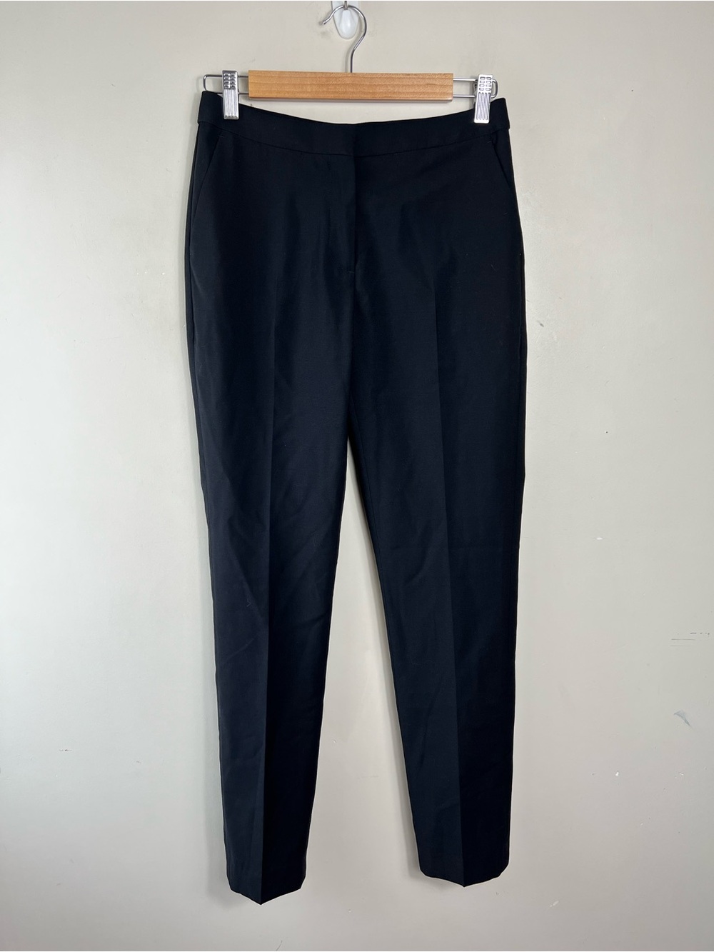 Reiss Women’s Wool Blend Black Trouser Pants Size 4 Career Office Mid Rise - Picture 2 of 12